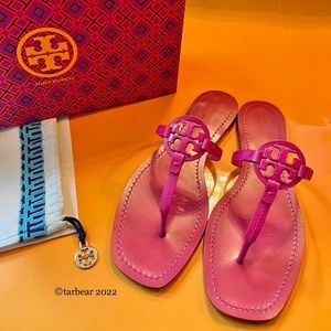 Tory Burch Mini Miller Leather Thong Sandals